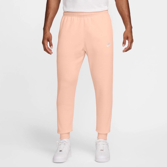 Nike Sweatpants Men XL‎ Sportswear Club Fleece Jogger Orange Pink Coral Pants - Picture 1 of 7